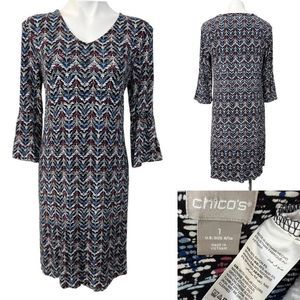 Chico's Multicolor Chevron Dress